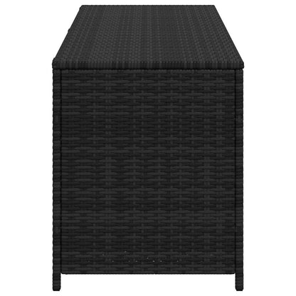 vidaXL Garden Storage Box Black 150x50x60 cm Poly Rattan
