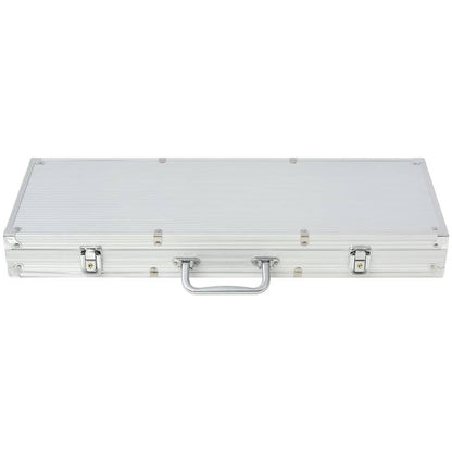 vidaXL Poker Set with 500 Chips Aluminium - 34230