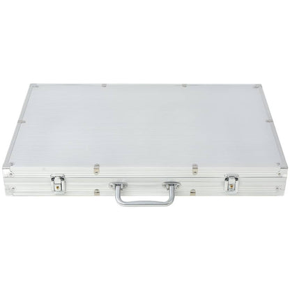 vidaXL Poker Set with 1000 Chips Aluminium - 34231