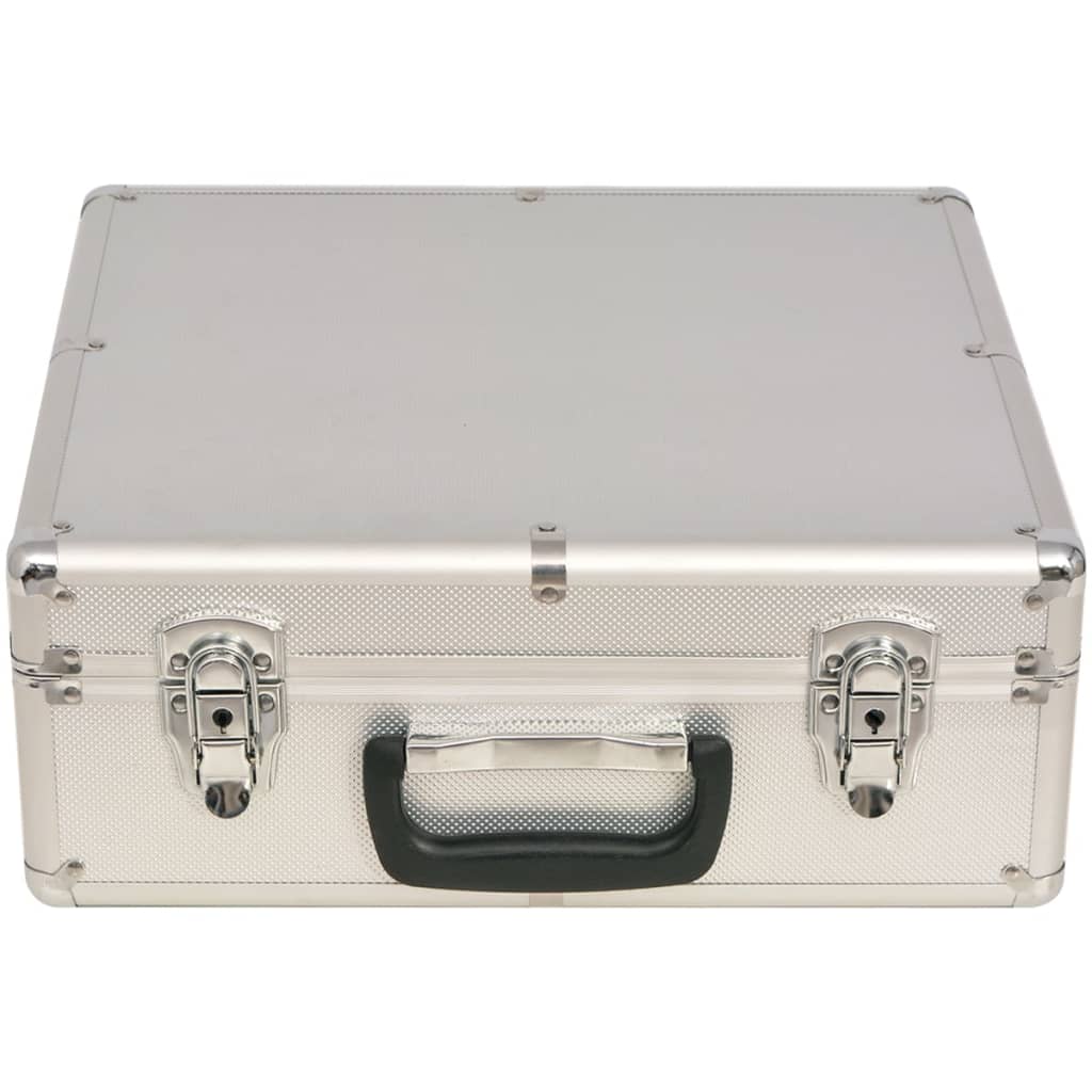 vidaXL Combine Poker/Blackjack Set with 600 Laser Chips Aluminium