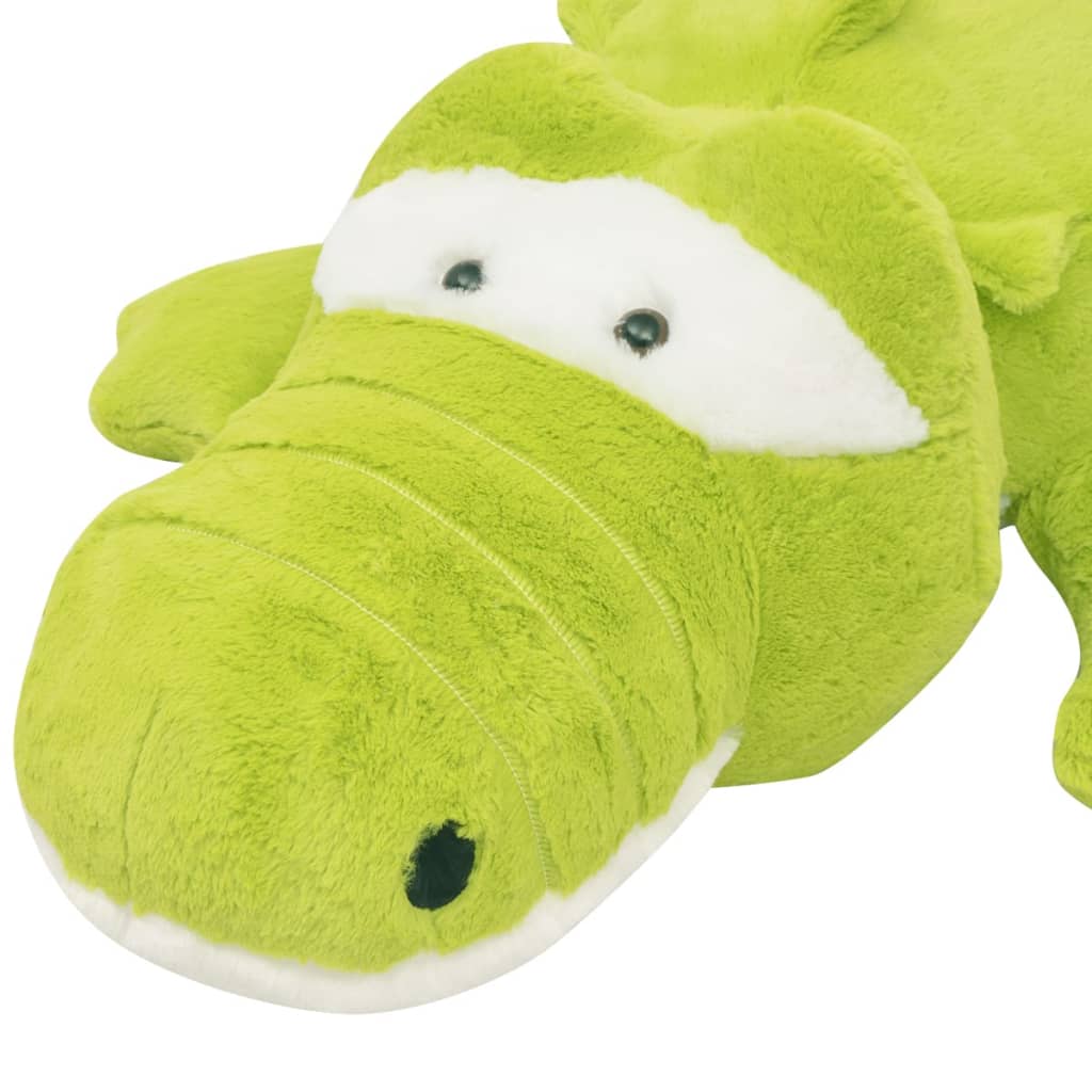 vidaXL Plush Cuddly Toy Crocodile XXL 100 cm - Green