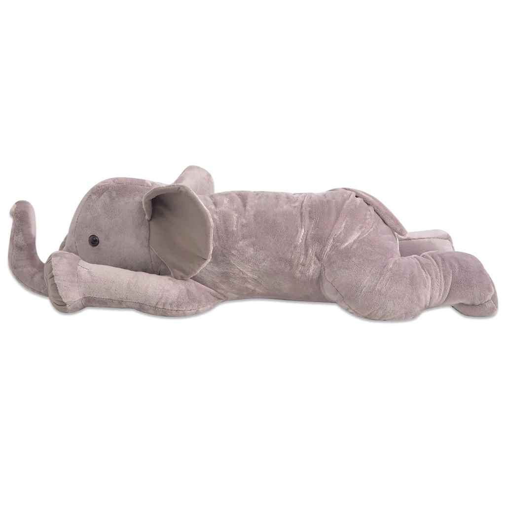 vidaXL Plush Cuddly Toy Elephant XXL 95 cm - Grey