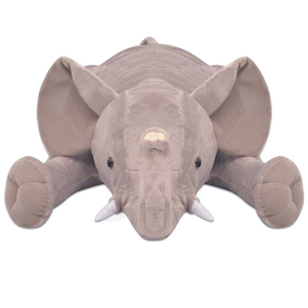 vidaXL Plush Cuddly Toy Elephant XXL 95 cm - Grey