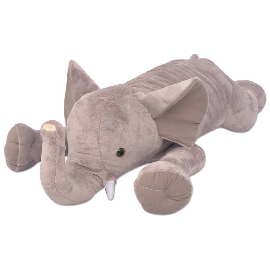 vidaXL Plush Cuddly Toy Elephant XXL 120 cm - Grey