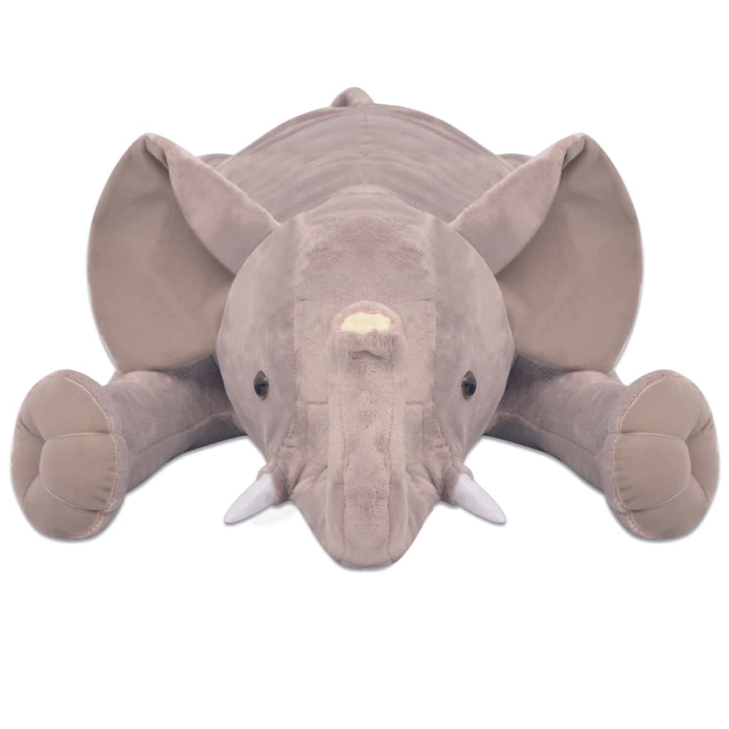 vidaXL Plush Cuddly Toy Elephant XXL 120 cm - Grey