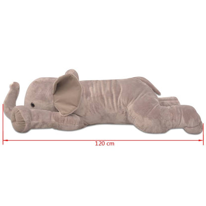 vidaXL Plush Cuddly Toy Elephant XXL 120 cm - Grey