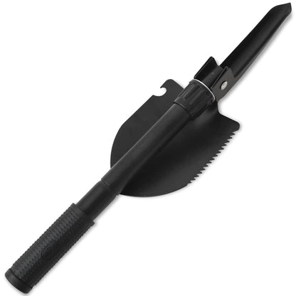 vidaXL Folding Shovel Carbon Steel Black - White