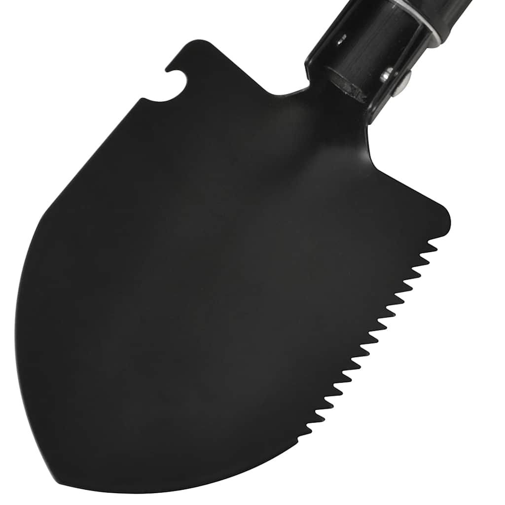 vidaXL Folding Shovel Carbon Steel Black - White