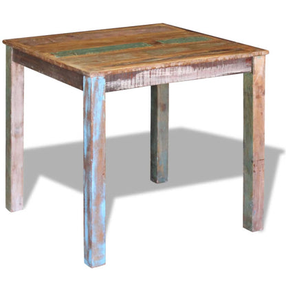 243452 vidaXL Dining Table Solid Reclaimed Wood 80x82x76 cm - Multicolour