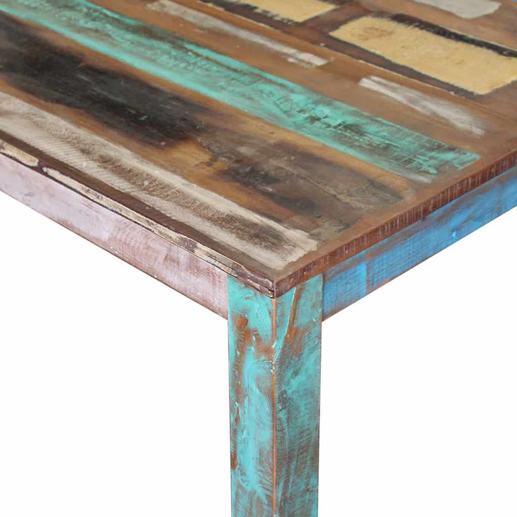 243452 vidaXL Dining Table Solid Reclaimed Wood 80x82x76 cm - Multicolour