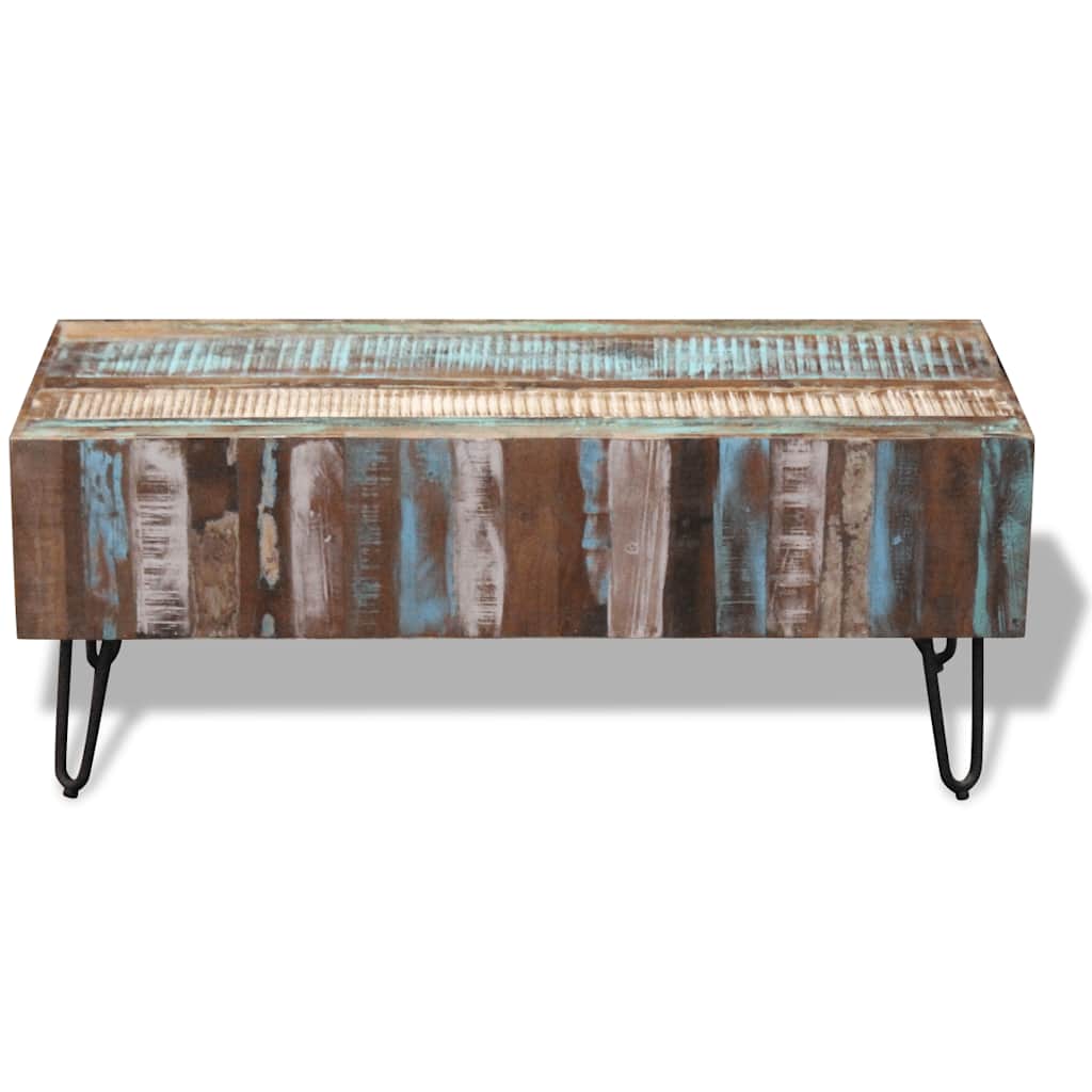 243455 vidaXL Coffee Table Solid Reclaimed Wood 100x50x38 cm - Multicolour