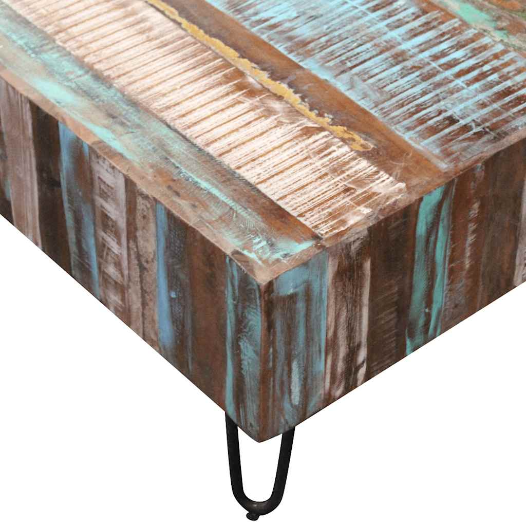 243455 vidaXL Coffee Table Solid Reclaimed Wood 100x50x38 cm - Multicolour