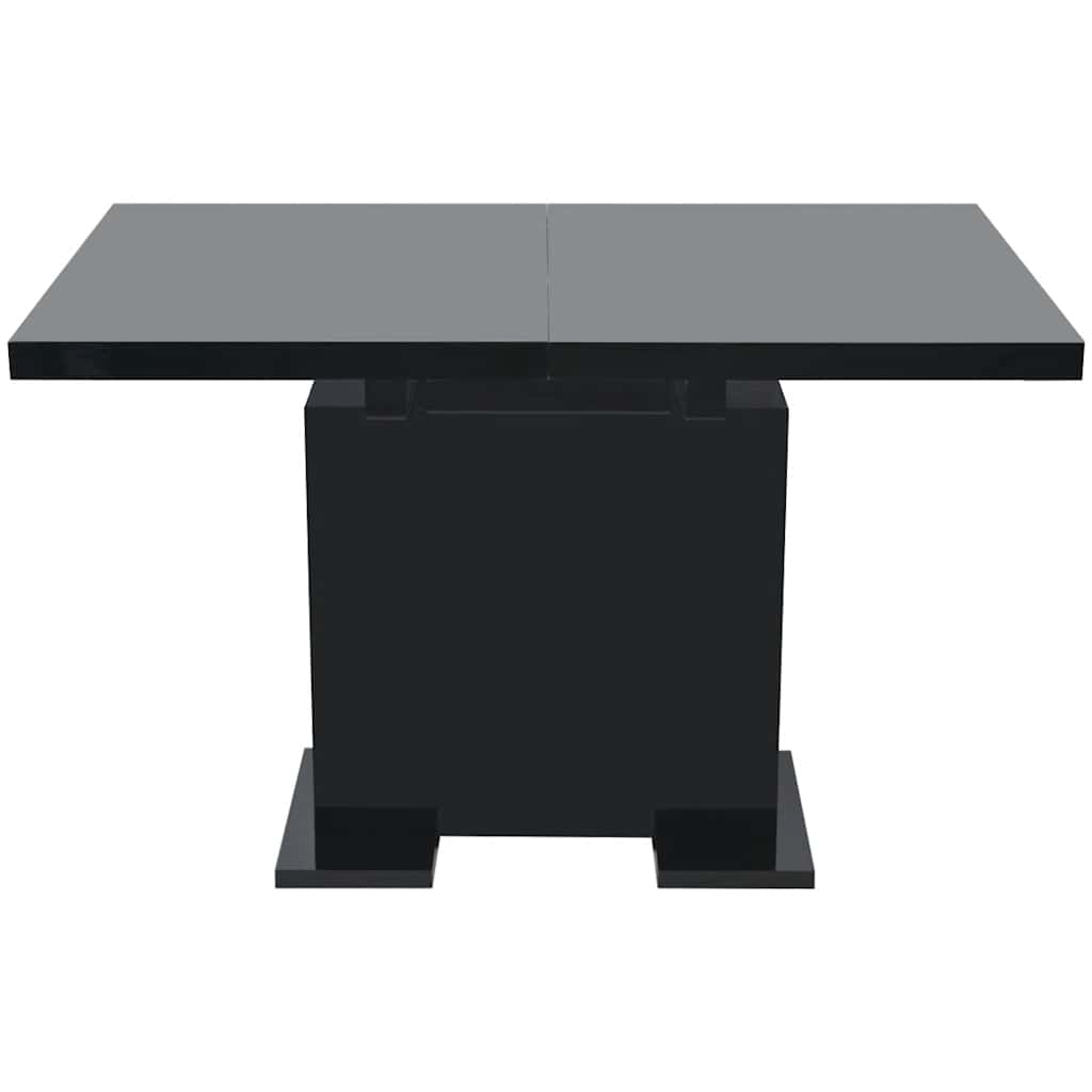 vidaXL Extendable Dining Table High Gloss Black - 80 x 75 x 120 cm