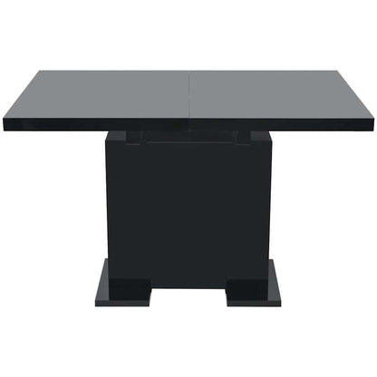 vidaXL Extendable Dining Table High Gloss Black - 80 x 75 x 120 cm