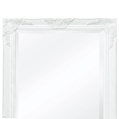 243679 vidaXL Wall Mirror Baroque Style 100x50 cm White