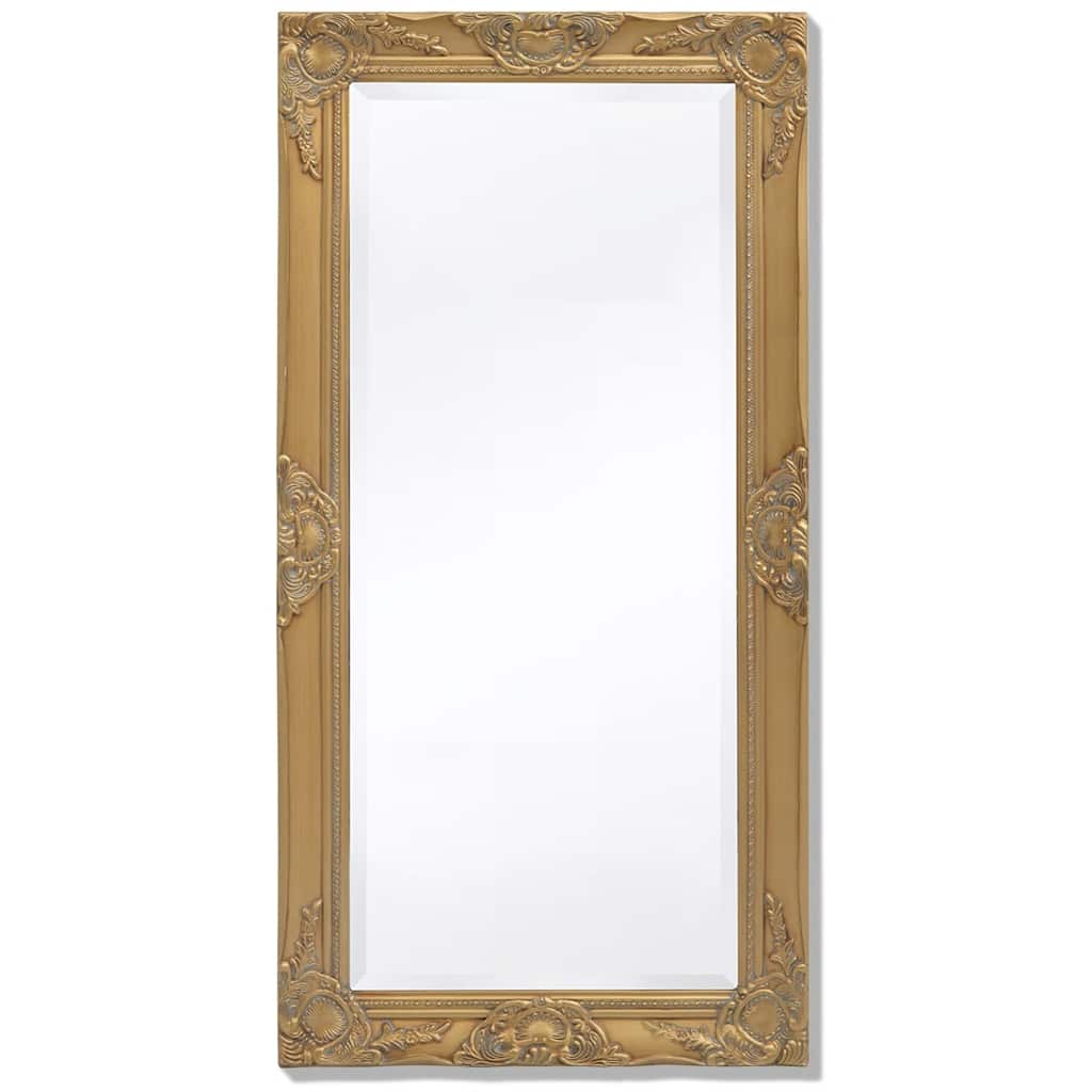 243680 vidaXL Wall Mirror Baroque Style 100x50 cm Gold