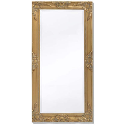 243680 vidaXL Wall Mirror Baroque Style 100x50 cm Gold