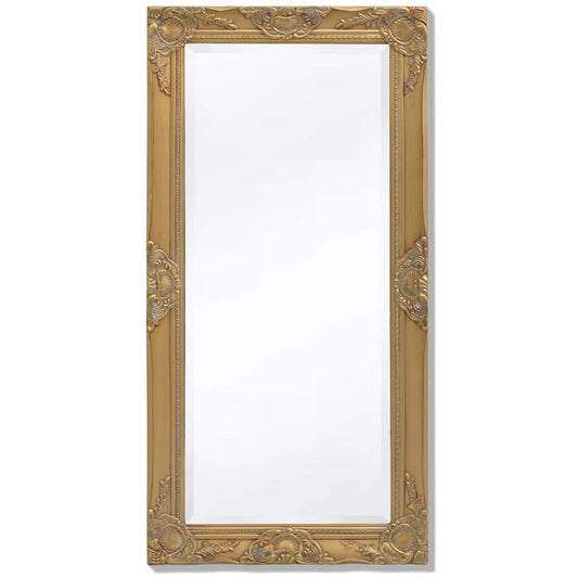 243680 vidaXL Wall Mirror Baroque Style 100x50 cm Gold