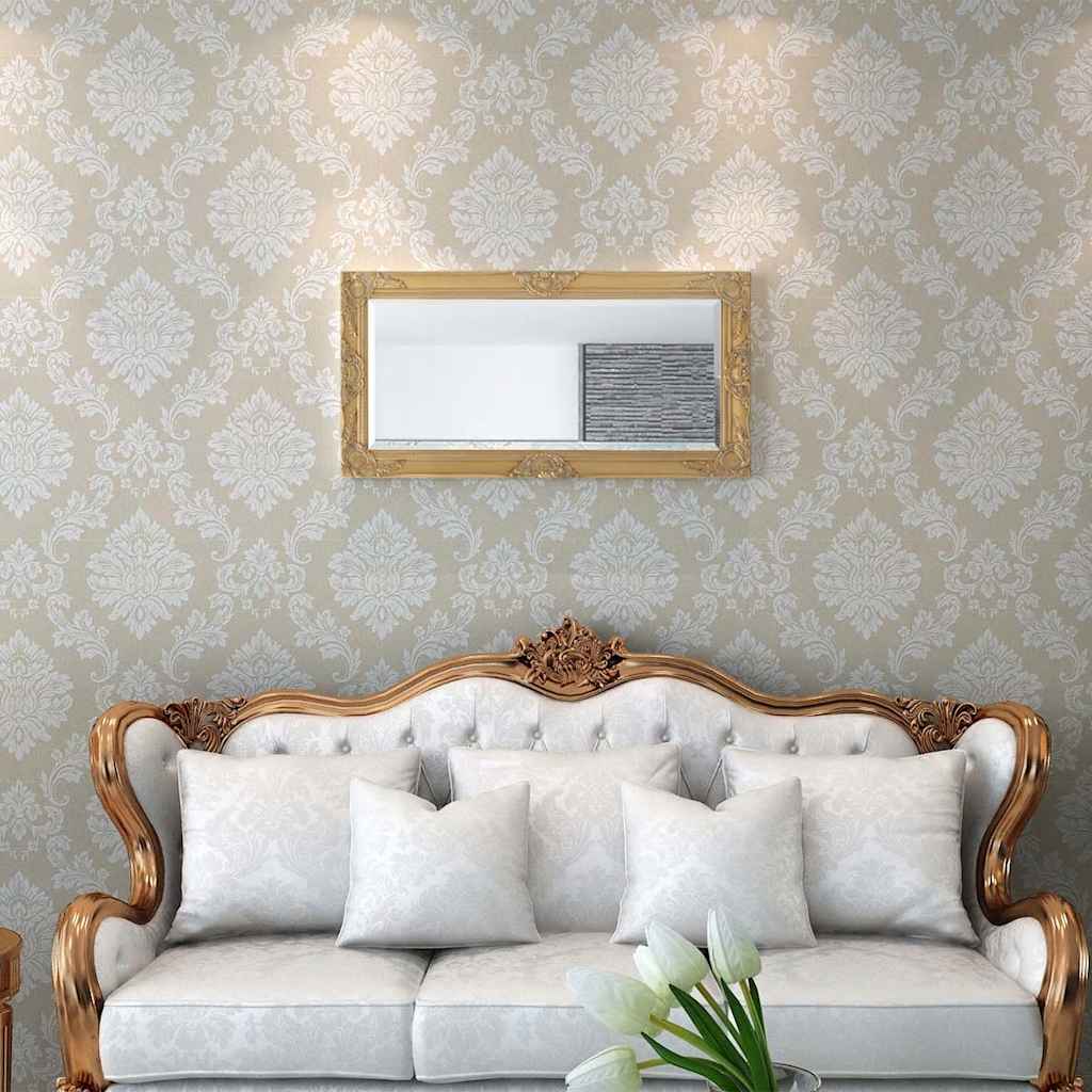 243680 vidaXL Wall Mirror Baroque Style 100x50 cm Gold