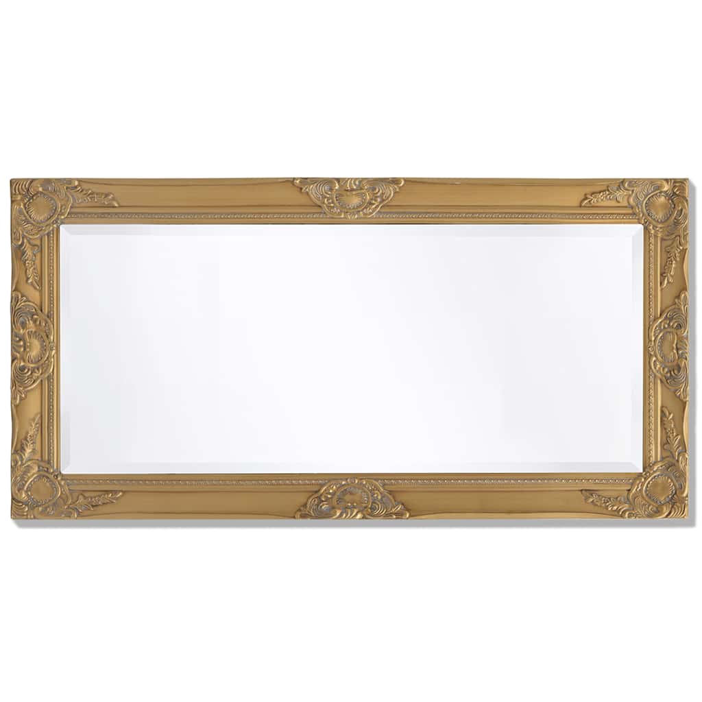 243680 vidaXL Wall Mirror Baroque Style 100x50 cm Gold