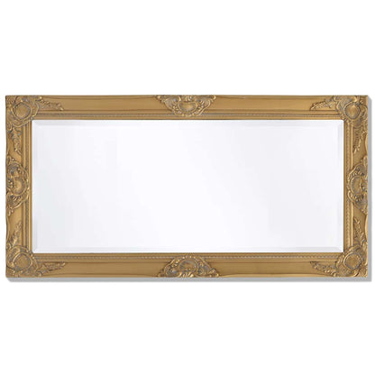 243680 vidaXL Wall Mirror Baroque Style 100x50 cm Gold