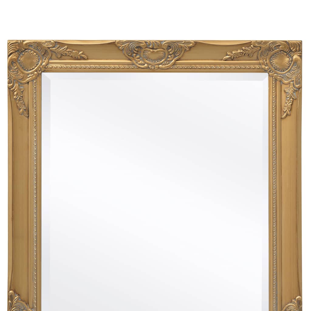243680 vidaXL Wall Mirror Baroque Style 100x50 cm Gold