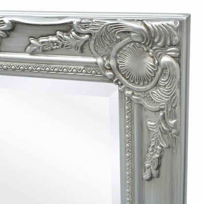243681 vidaXL Wall Mirror Baroque Style 100x50 cm Silver