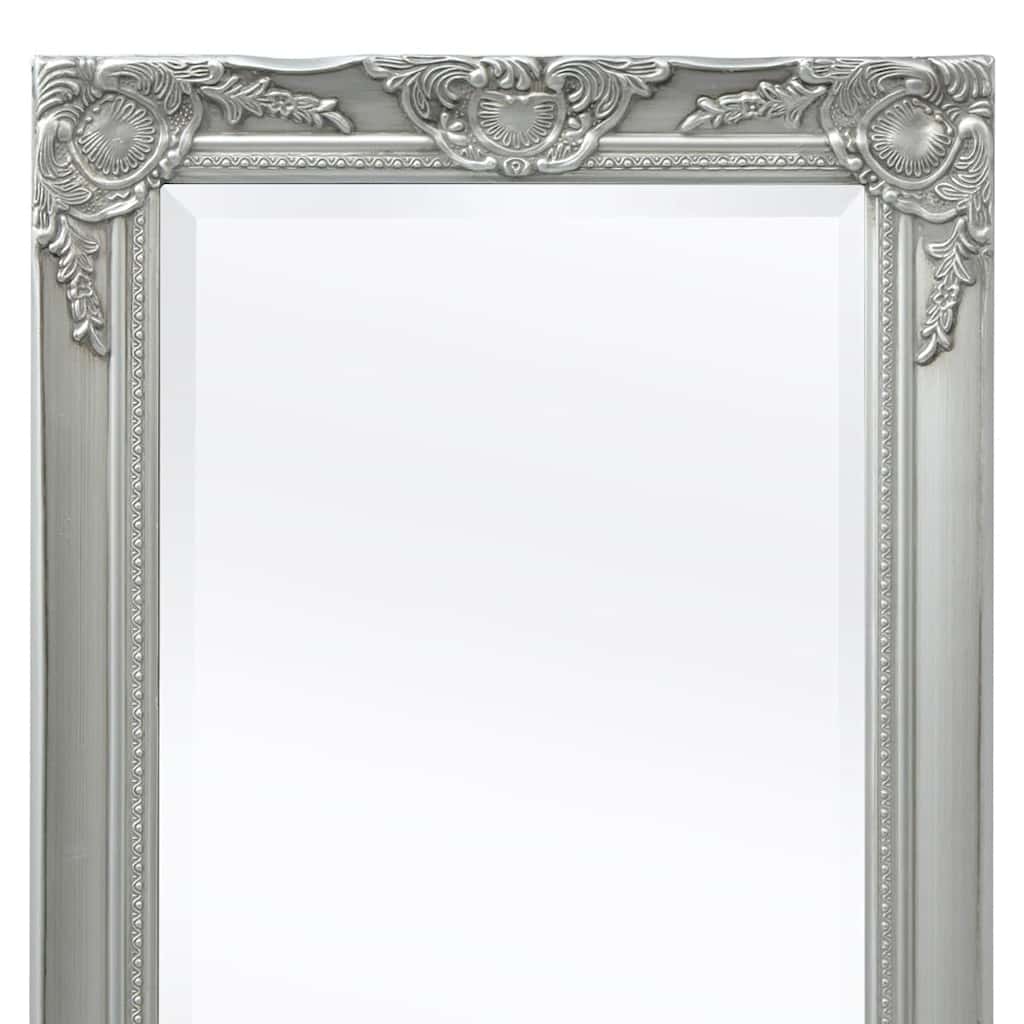 243681 vidaXL Wall Mirror Baroque Style 100x50 cm Silver