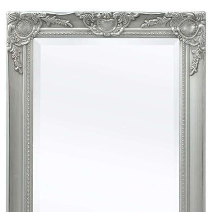243681 vidaXL Wall Mirror Baroque Style 100x50 cm Silver