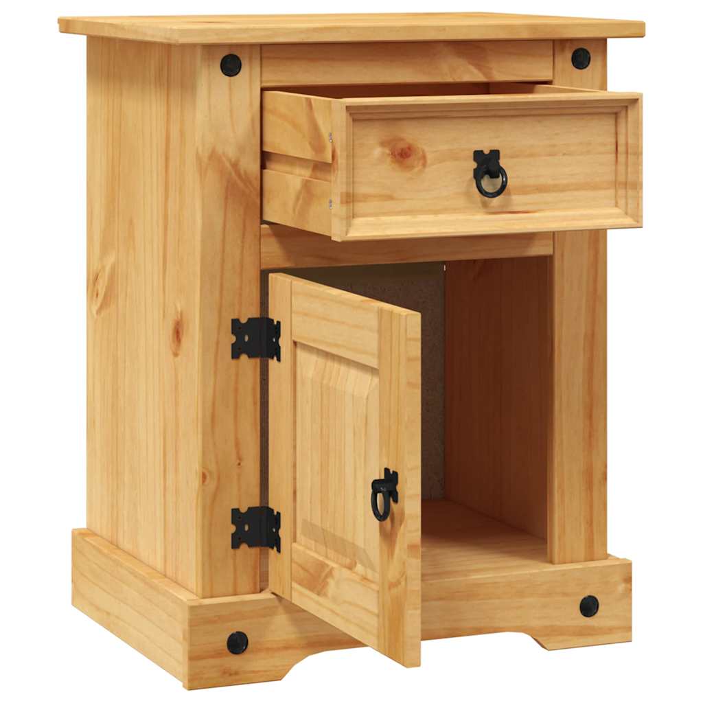 vidaXL Bedside Cabinet Mexican Pine Corona Range 53x39x66 cm - Brown