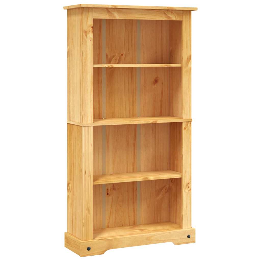 vidaXL 4-Tier Bookcase Mexican Pine Corona Range 80x29x150 cm - Brown