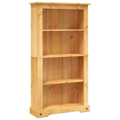 vidaXL 4-Tier Bookcase Mexican Pine Corona Range 80x29x150 cm - Brown
