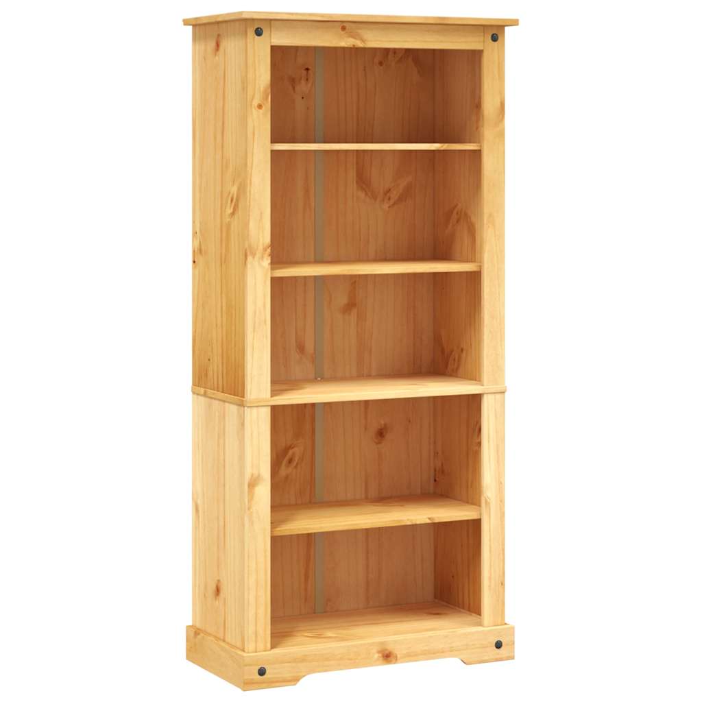 vidaXL 5-Tier Bookcase Mexican Pine Corona Range 80x40x170 cm - Brown