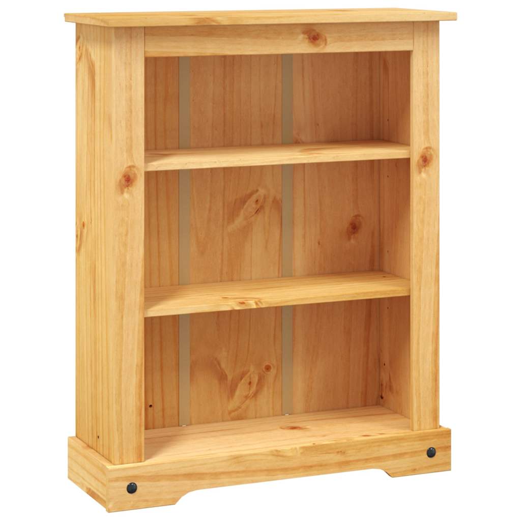 vidaXL 3-Tier Bookcase Mexican Pine Corona Range 80x29x100 cm - Brown