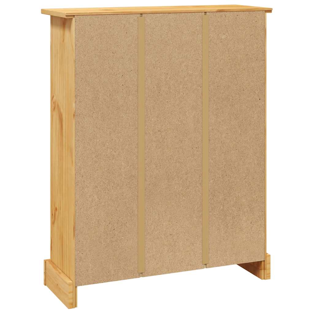 vidaXL 3-Tier Bookcase Mexican Pine Corona Range 80x29x100 cm - Brown