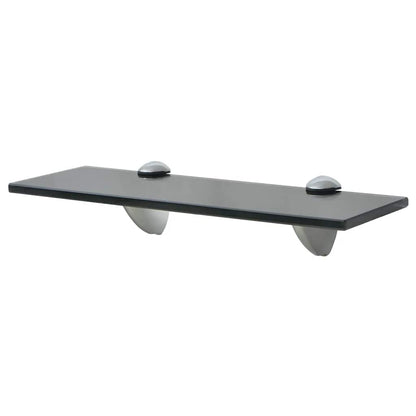 243762 vidaXL Floating Shelf Glass 30x10 cm 8 mm - Black - 30 x 10 x 0.8 cm