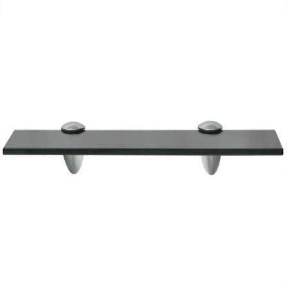 243762 vidaXL Floating Shelf Glass 30x10 cm 8 mm - Black - 30 x 10 x 0.8 cm