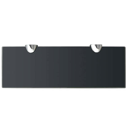 243762 vidaXL Floating Shelf Glass 30x10 cm 8 mm - Black - 30 x 10 x 0.8 cm