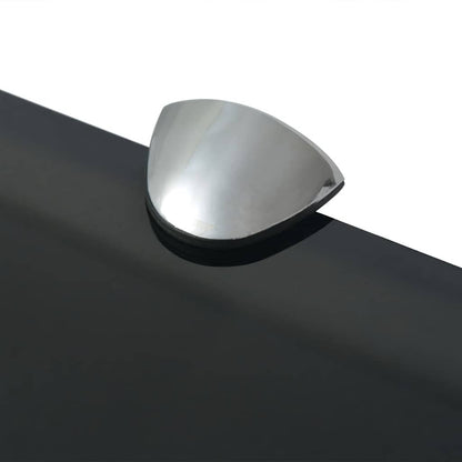 243762 vidaXL Floating Shelf Glass 30x10 cm 8 mm - Black - 30 x 10 x 0.8 cm