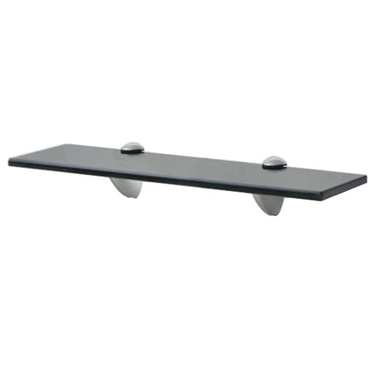 243763 vidaXL Floating Shelf Glass 40x10 cm 8 mm - Black - 40 x 10 x 0.8 cm
