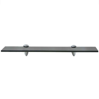 243764 vidaXL Floating Shelf Glass 50x10 cm 8 mm - Black - 50 x 10 x 0.8 cm