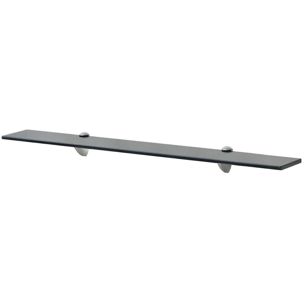 243767 vidaXL Floating Shelf Glass 80x10 cm 8 mm - Black - 80 x 10 x 0.8 cm