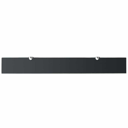243767 vidaXL Floating Shelf Glass 80x10 cm 8 mm - Black - 80 x 10 x 0.8 cm