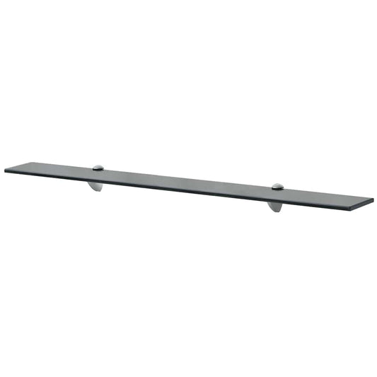 243768 vidaXL Floating Shelf Glass 90x10 cm 8 mm - Black - 90 x 10 x 0.8 cm