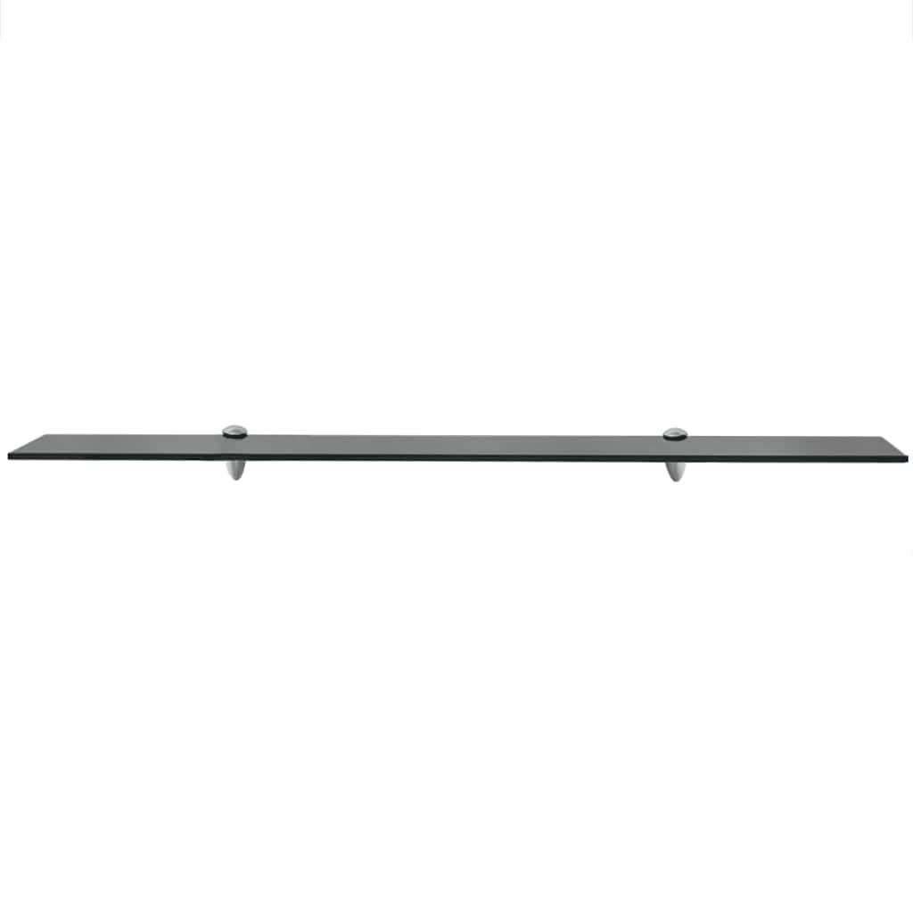 243769 vidaXL Floating Shelf Glass 100x10 cm 8 mm - Black - 100 x 10 x 0.8 cm