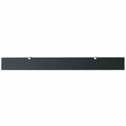243769 vidaXL Floating Shelf Glass 100x10 cm 8 mm - Black - 100 x 10 x 0.8 cm