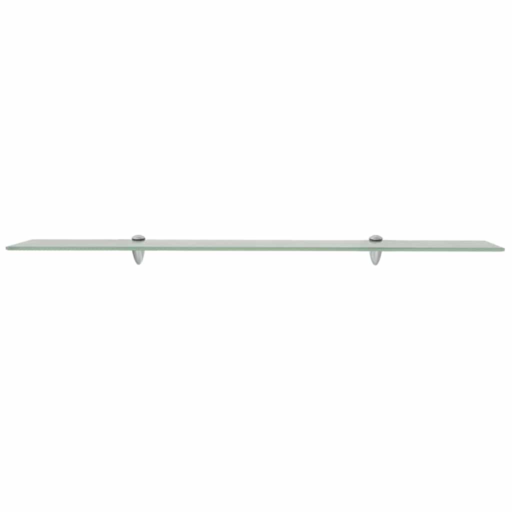 243777 vidaXL Floating Shelf Glass 100x10 cm 8 mm - Transpart - 100 x 10 x 0.8 cm