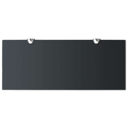 243788 vidaXL Floating Shelf Glass 50x20 cm 8 mm - Black - 50 x 20 x 0.8 cm
