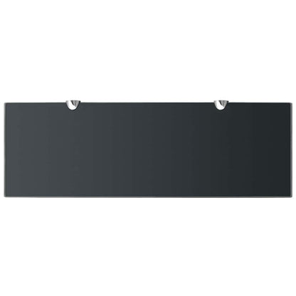 243789 vidaXL Floating Shelf Glass 60x20 cm 8 mm - Black - 60 x 20 x 0.8 cm