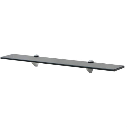 243790 vidaXL Floating Shelf Glass 70x20 cm 8 mm - Black - 70 x 20 x 0.8 cm